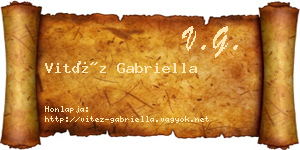 Vitéz Gabriella névjegykártya