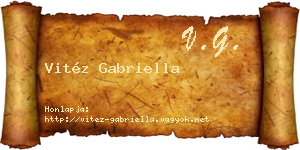 Vitéz Gabriella névjegykártya